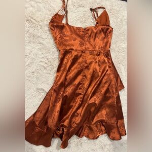 Altar'd State Copper Asymmetrical Dress
